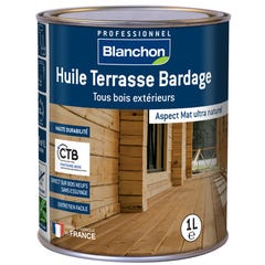 Huile terrasse et bardage bois teinte chêne moyen 1 L - BLANCHON 0