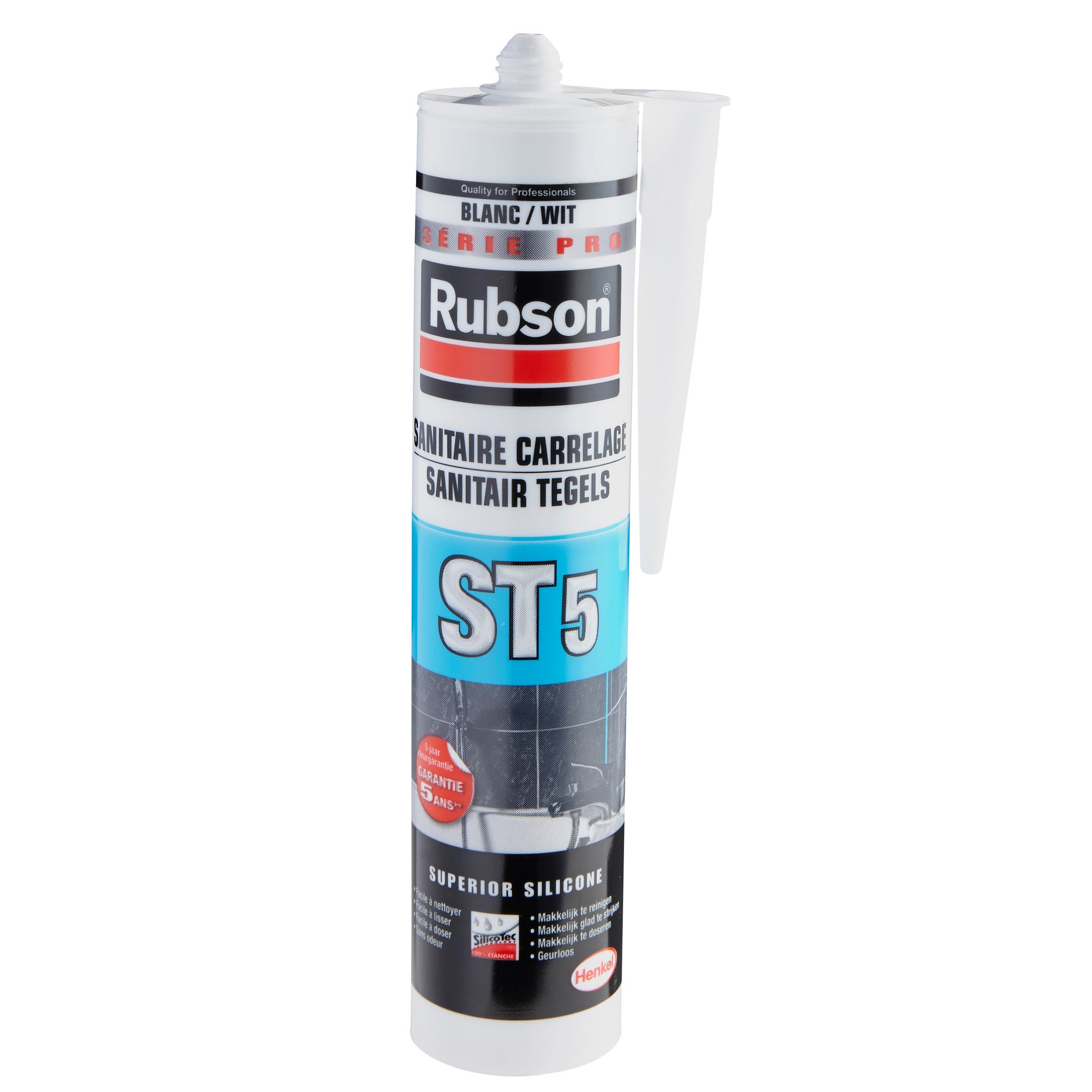 Silicone sanitaire blanc 300 ml St5 - RUBSON 0