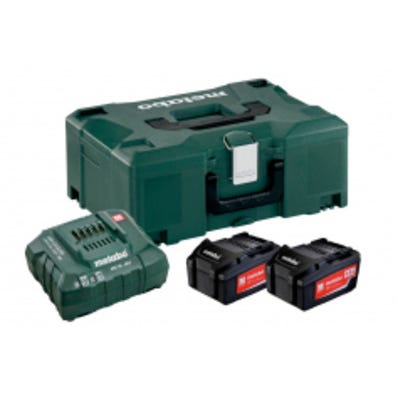 Pack 2 batteries 18V 4Ah + chargeur ASC 55 + coffret Metaloc - 685064000 METABO 0
