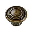 Bouton laitonné bruni avec rainure Ø32mm