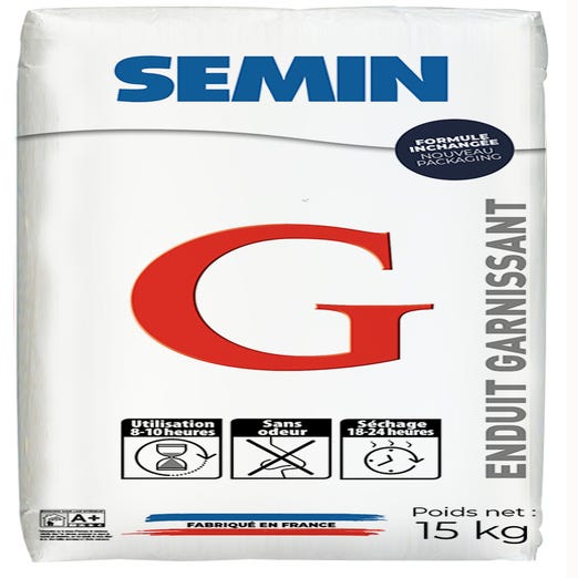 Enduit garnissant en poudre intérieur 15 kg - G SEMIN 0