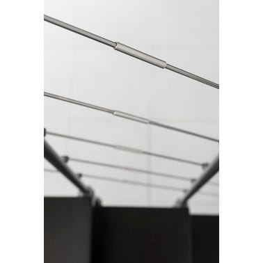 Escalier double quart tournant gris/wengé noir MAS 1.4 050 inox Larg.75 cm 9