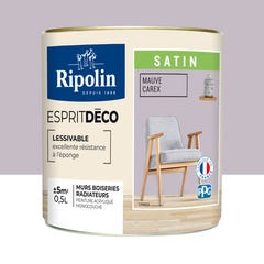 Peinture intérieure multi-supports acrylique satin mauve carex 0,5 Esprit déco - RIPOLIN