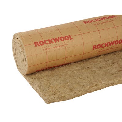 Rouleau laine de roche Roulrock kraft - Ep.200 mm lambda 39 R = 5,10 L.240 x l.120 cm - ROCKWOOL