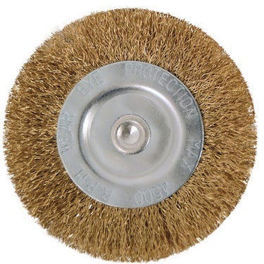 Brosse laiton circulaire pour perceuse - tige 6 mm - diamètre 100