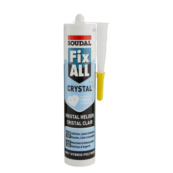 Mastic colle 290 ml Fix All Crystal Transparent - SOUDAL 0