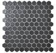 Mosaïque de verre HEX BLACK