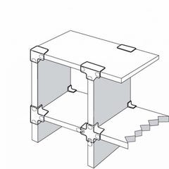 Système d'assemblage quatro pour tablettes d'Ep.18 mm, lot de 4 pièces 1