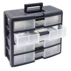 Boîte de rangement pour vis 41 tiroirs, 41 tiroirs transparents, 1
