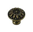 Bouton laitonné bruni à motif Ø27mm