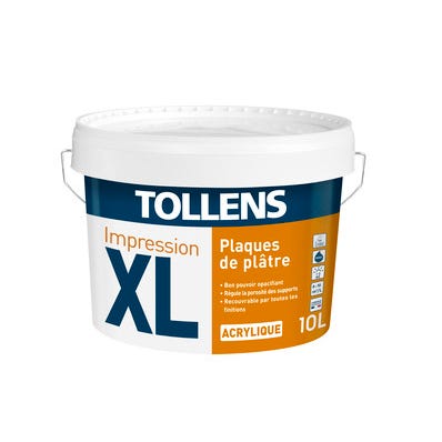Sous-couche plaque de plâtre acrylique 10 L - TOLLENS XL 0
