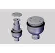 Bonde de vidage DW-90 sortie verticale pour receveur Onyx - AKW