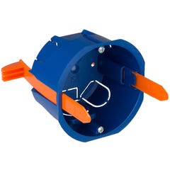 Boîte d'encastrement pour cloison sèche mécanisme encastré 1P montage rapide Diam.68 x P.46 mm 4 entrées tube Blue - SOLERA 0