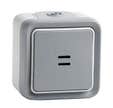 POUSSOIR A VOYANT IP55 PLEXO GRIS LEGRAND