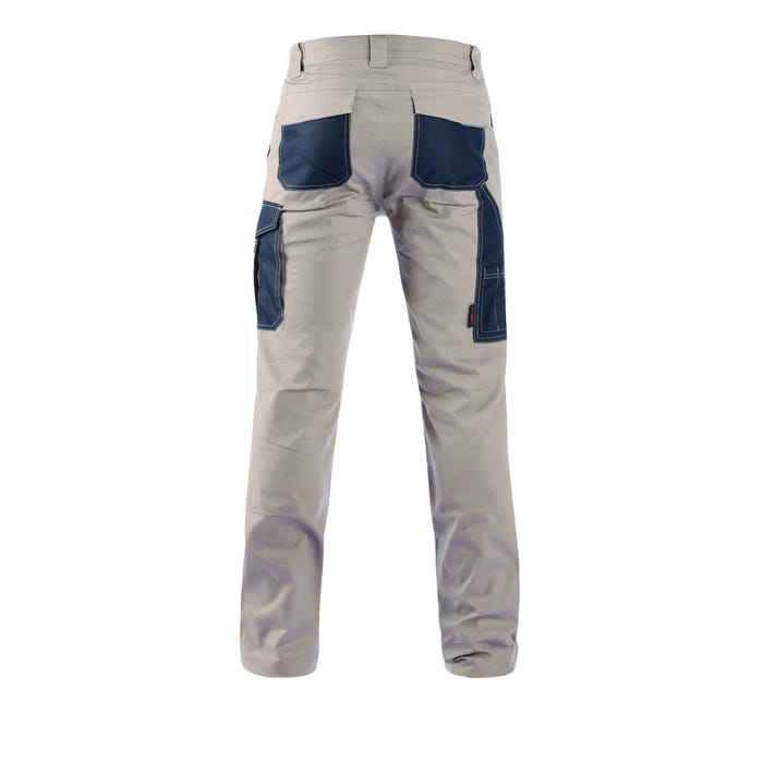 Pantalon de travail beige / bleu T.S Tenere pro - KAPRIOL 2