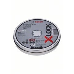 Lot de 10 disques à tronçonner X-Lock moyeu plat métal inox Diam.125 x 1 mm - BOSCH