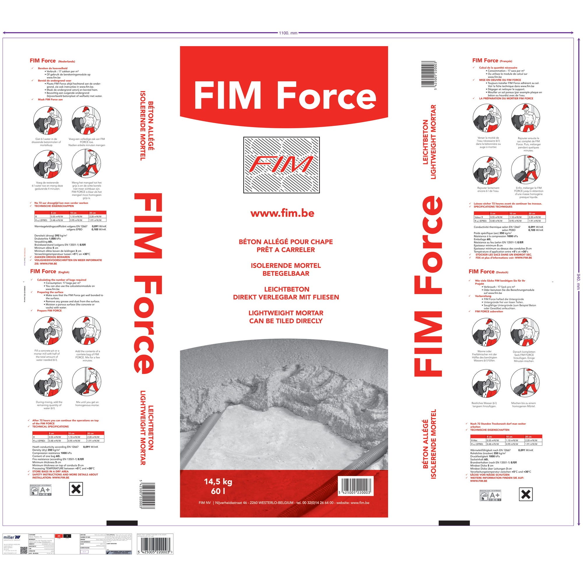 Sac sales beton allege