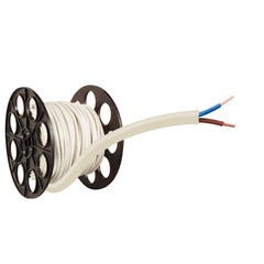 Cable électrique HO5VVF 3G 1,5 mm² blanc 50 m 2