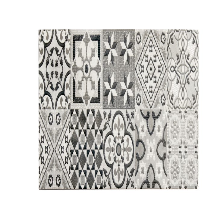 Décor gris motif l.20 x L.50 cm Sacha 0