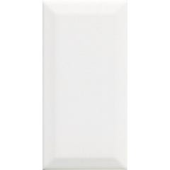 Faïence blanc uni l.7,5 x L.15 cm Metro 0
