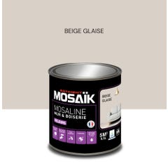 Peinture intérieure multi support acrylique velours beige glaise 0,5 L Mosaline - MOSAIK 0