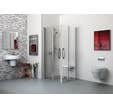 Paroi de douche pliante en angle H.190 x L.100 cm Larenco 26733 - AKW