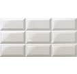 Faïence blanc brillant l.20 x L.40 cm Lucido Diamantato bianco
