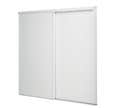 Kit portes de placard coulissantes blanches 2 vantaux sous-combles 10x1200x1200mm