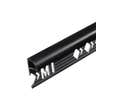 Prof arret 1/4rond ferm 8mm alu noi 2m50