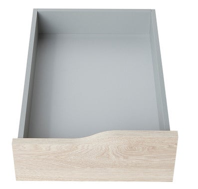 Bureau 82x40 cm Chêne nordique et Blanc mat avec un tiroir chêne