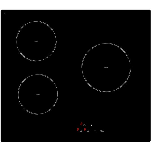 Plaque de cuisson vitrocéramique 3 foyers en verre noir - TVS603 FRIONOR ❘  Bricoman