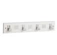 PORTE MANTEAUX BLANC 4 TETES CHROME