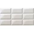 Faïence blanc brillant l.20 x L.40 cm Lucido Diamantato bianco