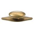 Bouton laitonné bruni base trapèze bouton oval 77x20mm