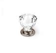Bouton nickel acrylique transparent d30mm