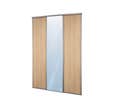 Porte de placard coulissante - 1 Vantail décor Frêne Blanc 10x900x2500mm