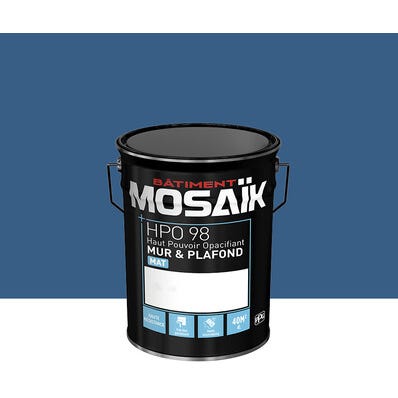 Peinture intérieure mat bleu gala teintée en machine 4L HPO - MOSAIK 1