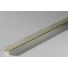 Profil de finition PVC extrémité clipsable gris Ep.5/8 mm Long.2,6 m - GROSFILLEX