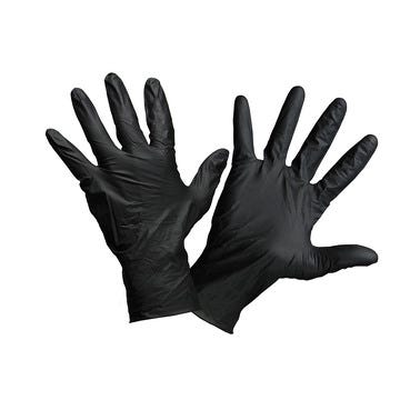 Lot de 100 gants nitrile noir T.8 Mecano - ROSTAING  0