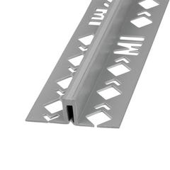 Profilé de dilatation 5x12,5mm en PVC gris, Longueur 2,50m