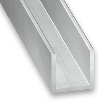 Profilé U aluminium l.10 mm L.100 cm 0