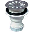 Bonde de douche Ø 60 mm sortie verticale grille inox Ø 85 mm Wirquin Pro
