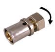 2 raccords ecrou libre femelle 15x21 (1/2'') ø16 multicouche à sertir