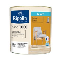 Peinture intérieure multi-supports acrylique mat jaune ambre 0,5 L Esprit déco - RIPOLIN 2