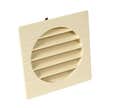 GRILLE EXTERIEURE PVC Ø 125 MM SABLE SPECIAL FACADE 1GETM10B NICOLL