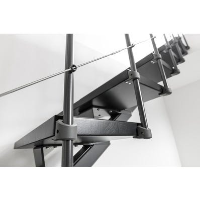 Escalier droit gris/wengé noir MAS 1.4 050 inox Larg.75 cm 13