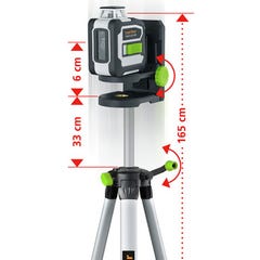 Niveau Laser Vert 360° avec trépied LASERLINER COMPACTLINE LASER G360 SET 9
