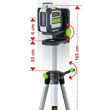 Niveau Laser Vert 360° avec trépied LASERLINER COMPACTLINE LASER G360 SET 9