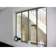 Structure pour verriere d'interieur aluminium 4 carreaux gris