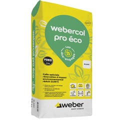 Mortier colle C2ET blanc 25kg Webercol Pro Eco - WEBER